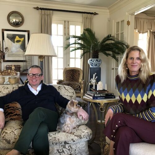 Susanna Salk in the Hamptons with Alex Papachristidis