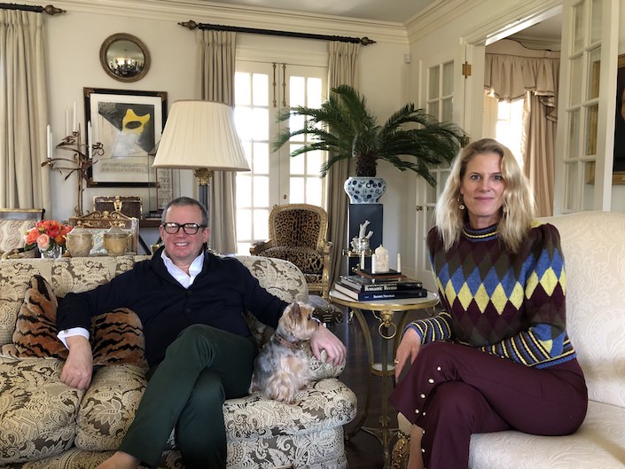 Susanna Salk in the Hamptons with Alex Papachristidis