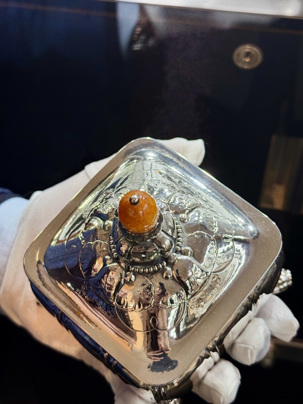 Georg Jensen box at Greg Pepin Silver at The Winter Show