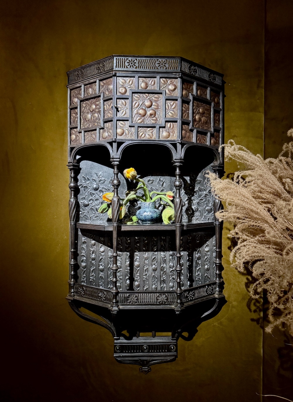 Aesthetic Movement wall cabinet at Rose Uniacke at The Winter Show 2026