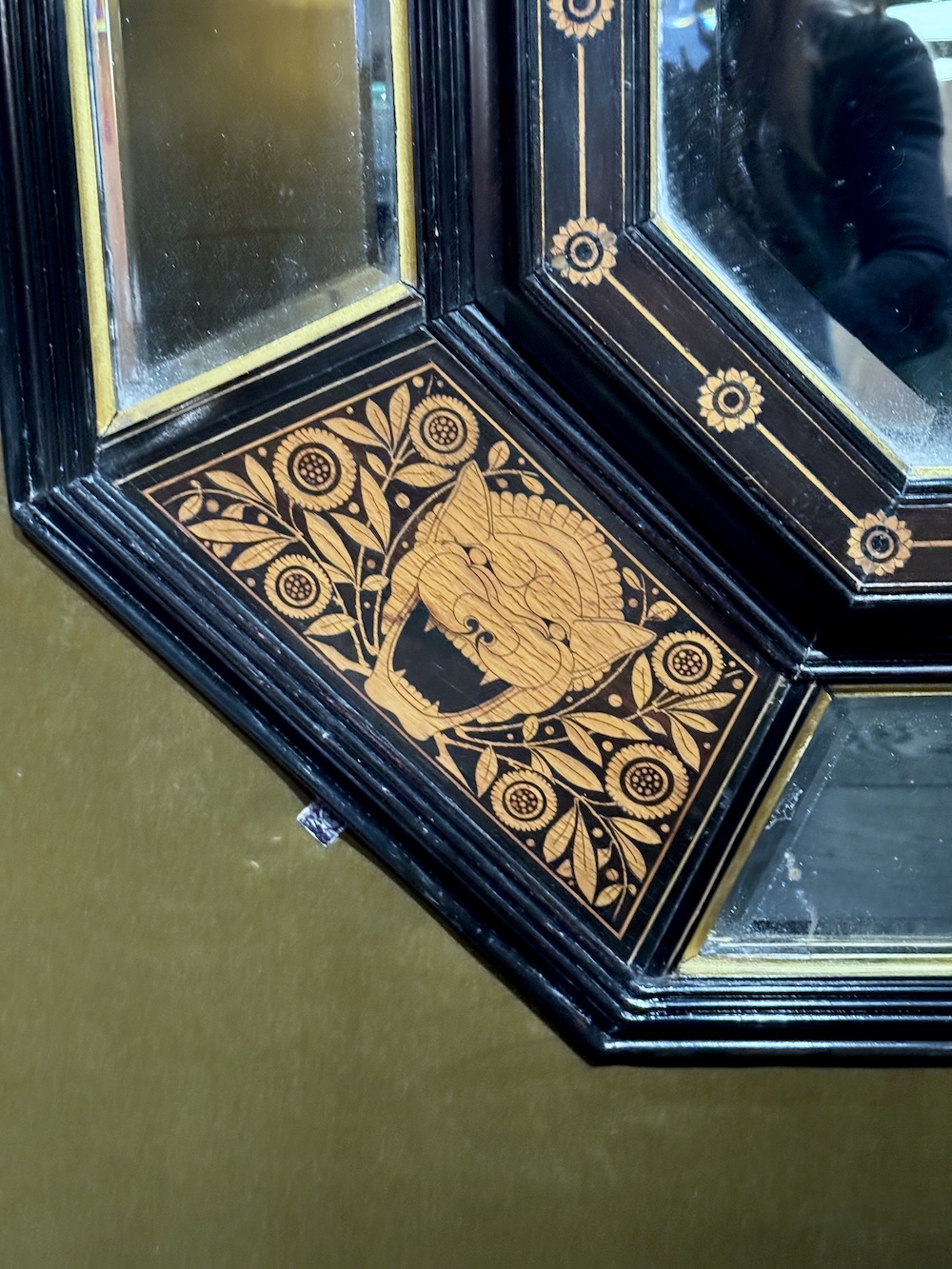 Herter Brothers mirror detail at Rose Uniacke at The Winter Show 2026