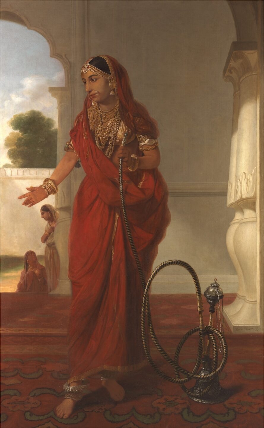 Tilly Kettle, A Woman Holding a Hookah at Faizabad, India, Yale Center for British Art, Paul Mellon Collection via Quintessence