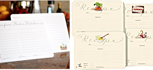 Easton Place and Felix Doolittle recipe cards
