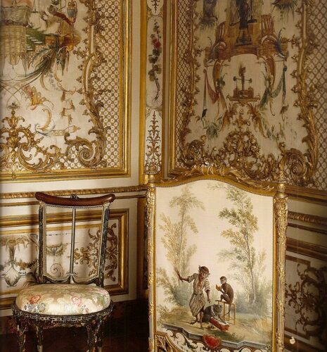 Grande Singerie by Christophe Huet in the Petit Chateau at Chantilly
