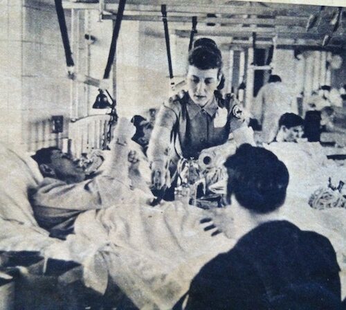 mother in red cross